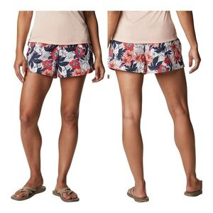 Columbia Women's XL Sandy River II White Floral Multi Printed Quick Dry Shorts